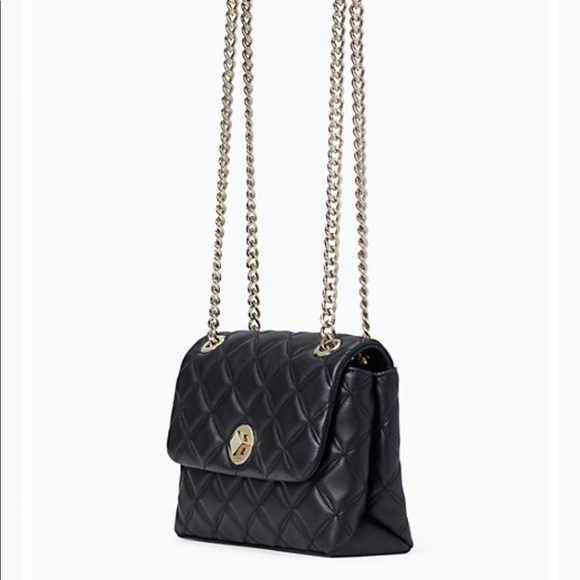 Gorgeous chain link quilted crossbody bag black - Picture 5 of 7